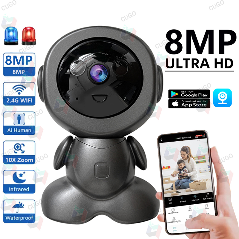 Home Security Robots - 8MP Wifi Surveillance Robotcamera PTZ beveiligingscamera