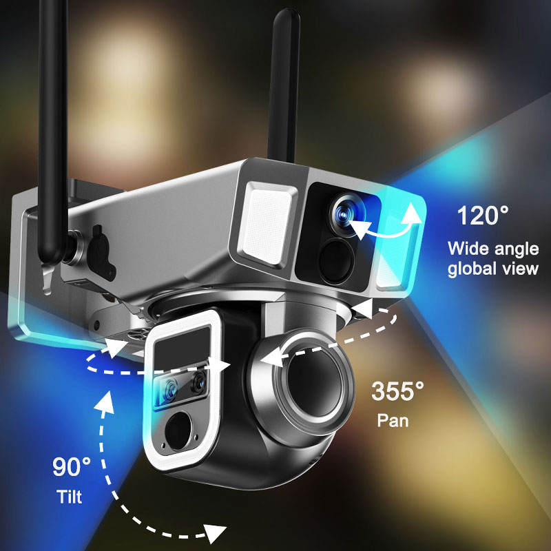 6MP drievoudige lens 10x zoom  - Home Security Flood Lights recensie en prijs