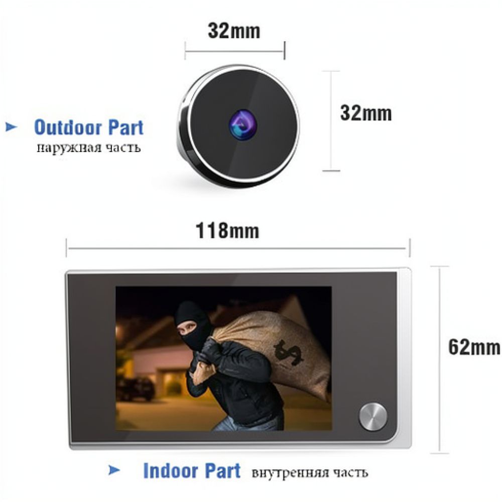 3,5 inch LCD digitale deurkijk - Home Security Front Door Camera recensie en prijs